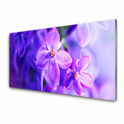 tulup.si Slika na steklu Cvetje vijolična narava 140x70 cm 2 obešalnika