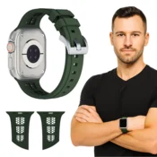 Silikonski pašček SMART WARCH BAND za Apple Watch 38mm 40mm 41mm zelene barve