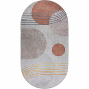 Narancasti/krem perivi tepih 80x120 cm Oval – Vitaus