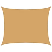 Vidaxl Senčno jadro 160 g/m2 pravokotno peščeno 6x7 m HDPE