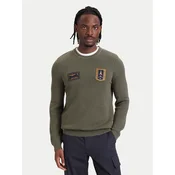 Aeronautica Militare Pulover 262MA1659UL00903 Khaki Regular Fit