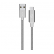GRIFFIN podatkovni kabel Type C na USB, srebrn, 1m
