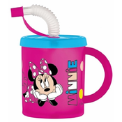 Šalica sa slamcicom i ruckom Disney - Minnie, 210 ml