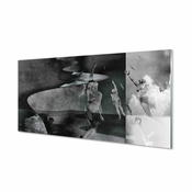 tulup.si Zidna obloga za kuhinju Sky črno-beli ljudje 125x50 cm