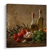 Slika kuhinjsko tihožitje s česnom - 50x50