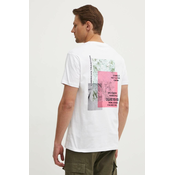 Pamučna majica Guess za muškarce, boja: bijela, s tiskom, M4YI03 I3Z14