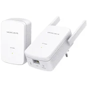 Mercusys MP510 KIT AV1000 Gigabit Powerline N300 Wi-Fi KIT (1× MP510 + 1× MP500) 300 Mbps at 2.4 GHz, 1000 Mbps Powerline,Broadcom CPU, 1× Gigabit Por