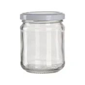 Kozarec za vlaganje Gastro 212 ml, bel navojni pokrov, 6 kos