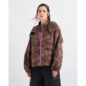 EA7 za ženske. 7W000263_AF13154 Rjava jakna iz mešanice najlona (XL), Priložnostno, Bombaž