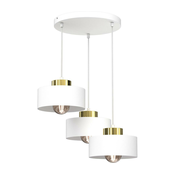 Luster na sajli MARTI 3xE27/15W/230V bela/zlatna
