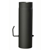Dimna cev z loputo 200mm/500 t.1,5mm BLACK