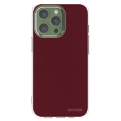 Silikonski prozorni ovitek za Apple iPhone 13 Pro - Burgundy red