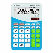 Sharp kalkulator EL332BBL, tablica, 10 znamenki, bijela/plava