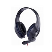 GEMBIRD slušalke z mikrofonom GHS-05-B, igralne, črno-modre, 1x 4-polni 3,5 mm priključek