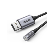 UGREEN Avdio adapter UGREEN CM477, USB na Mini Jack 3,5 mm AUX (siv), (20627984)
