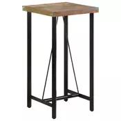 Vidaxl vidaXL Barska miza 55x55x107 cm masivni predelani les in železo