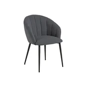 Stol Norsica 962 (Siva) Siva, Črna, 80x62x57cm, Blago, Kovina