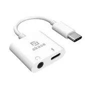 USB adapter AKASA za zvučnu karticu Type-C na 3,5 mm priključak i punjač AK-CBCA30-08WH