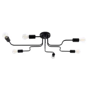 Sollux SL.1447 - Plafonski luster VECTOR 6xE27/15W/230V crna