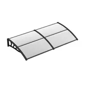 Northix Tenda za vhodna vrata 199 x 99 cm prozorna z UV zaščito in vodoodpornostjo, polikarbonatna konstrukcija