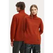 Volnen pulover A.P.C. pull walter oranžna barva, WVBDK.M23248