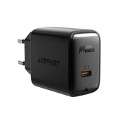 Stenski 20W polnilec Acefast A1 PD, QC 3.0, pametni čip - black