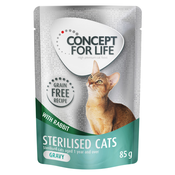 Concept for Life Sterilised Cats kunec v omaki brez žitaric - 12 x 85 g