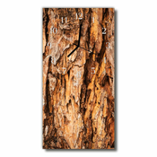 tulup.si Steklena navpična ura Narava drevo lubje rjava 30x60 cm