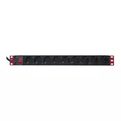 Techly I-CASE STRIP-91UD 19 1U X9 Produžna utičnica - Schuko utičnice