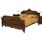 Casa Padrino luxury baroque double bed dark brown - Magnificent solid wood bed - Luxury bedroom furniture in baroque style - Baroque bedroom furniture - Noble & Magnificent