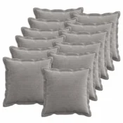 vidaXL Prevleka za blazino 12 kos HOUTEN Svetlo siva 50 x 50 cm
