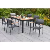 Gardenson VRTNA GARNITURA ASTROS aluminij barve grafita, naravne barve