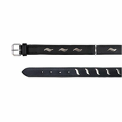 Usnjena pasja ovratnica Active, L-XL, črna - 3x57-66cm