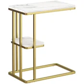 Homestar Stranska miza C-oblike ozka kavna mizica s shranjevanjem 50x30x575 cm