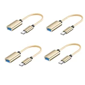 INF Type-C najlonsko pleten kabel 4-pack, USB 3.0, OTG in PD Gold, (5000296328)