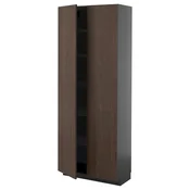 METOD Visoki element s policama, Crnosiva/Sinarp smeda, 80x37x200 cm