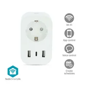 WiFi Uticnica s 3x USB Prikljucka | Mjerac snage | 3680 W | NEDIS SmartLife