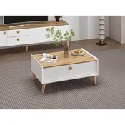 Hanah Home klub sto Mitra 9090, 90 cm, beli / Artisan