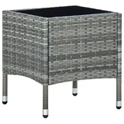 Vrtni stol sivi 40 x 40 x 45 cm od poliratana