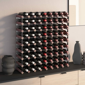 shumee Stojalo za vino za 72 steklenic rjavo trdna borovina
