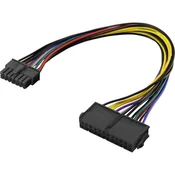 renkforce Strom priključni kabel [1x ATX-tokovni-vtič 14pol. - 1x ATX-tokovna-vtičnica 24pol.] 0.25 m renkforce