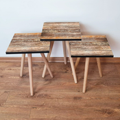 HANAH HOME Set 3 stocica 3Shp121 Brown