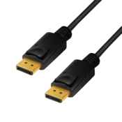 DisplayPort 1.4 DP M/M kabel 8K 60Hz 4K 120Hz 3m LogiLink HDR HDcp Daisy Chain zlato črne barve