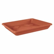 PVC PODSTAVEK ZA LONEC KVADRAT 25 CM TERAKOTA