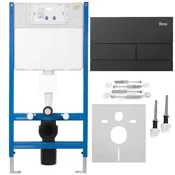 Komplet za predstensko namestitev K011A-Q WC z gumbom T Black