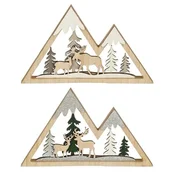 Novoletni dekor Zimski gozd, 16.5cm