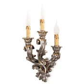 Casa Padrino luxury baroque wall lamp antique silver 23 x 14 x H. 41 cm - Magnificent baroque style wall lamp - Baroque lights - Luxury quality - Made in Italy