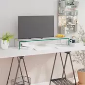 Vidaxl vidaXL Stekleno stojalo za monitor/TV 90x30x13 cm
