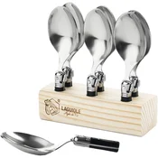 LAGUIOLE Premium Line žličke za amuse-bouche, črne, komplet 6 kosov, dolžina: 120 mm, širina: 37 mm