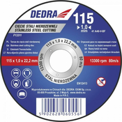 Dedra Rezalna plošča za nerjavno jeklo 115x1x22,2 mm - F13311